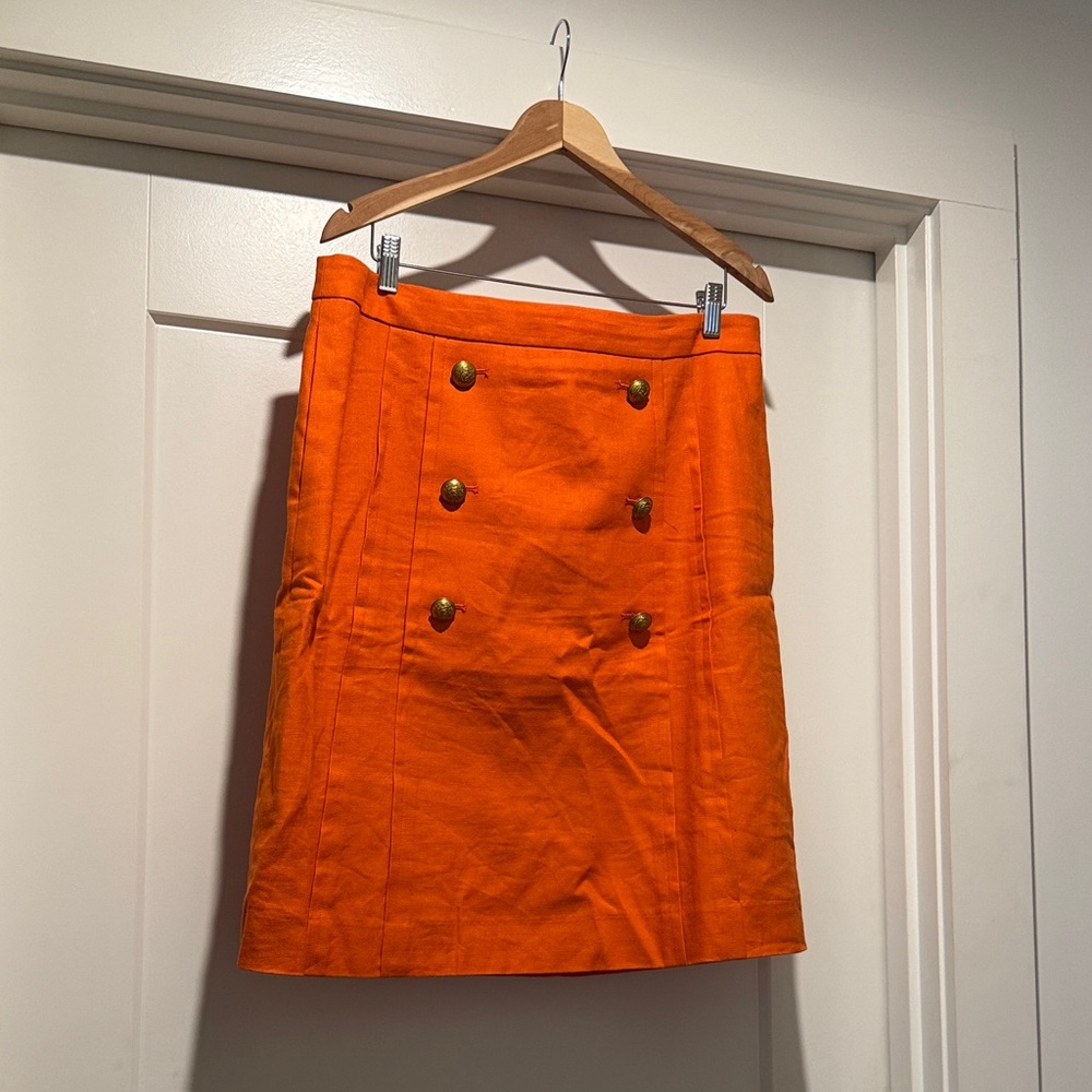 J. Crew Vibrant Orange Pencil Skirt